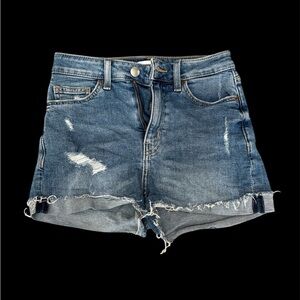 H&M Distressed Blue Denim Women's Jean Shorts